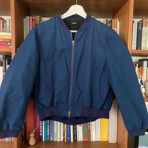 Jil Sander Navy blue bomber jacket, size 36. Barely worn.